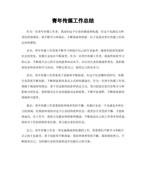 青年传媒工作总结