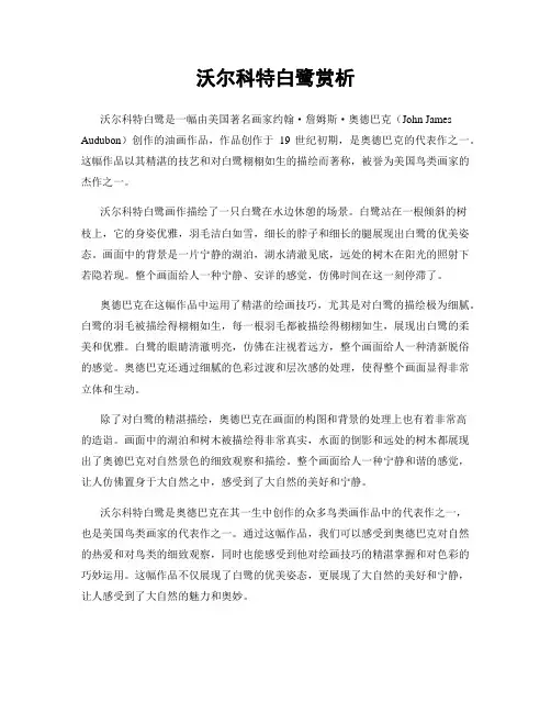 沃尔科特白鹭赏析