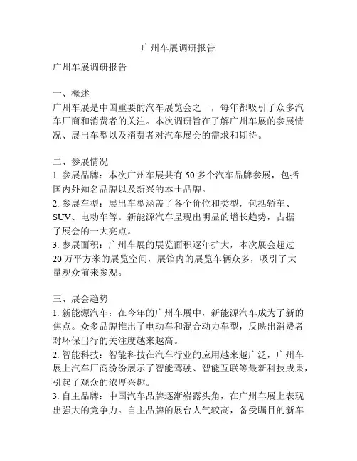 广州车展调研报告