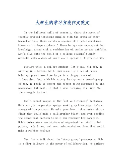 大学生的学习方法作文英文