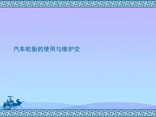 汽车轮胎的使用与维护交(精品资料)PPT