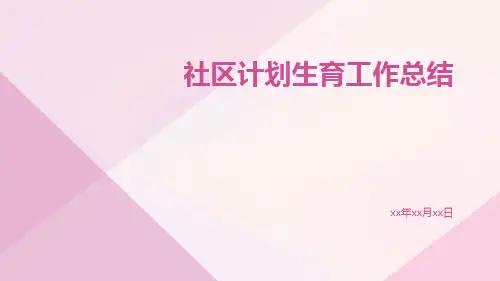 社区计划生育工作总结PPT