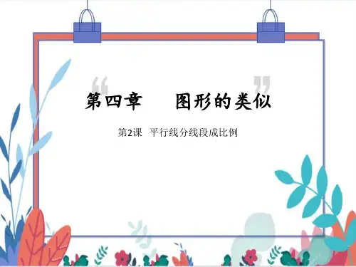 【北师大版】数学九(上)平行线分线段成比例同步练习本(课件版)