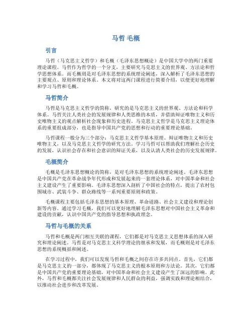马哲 毛概