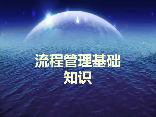 流程管理基本知识培训