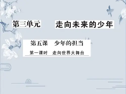 部编版九年级道德与法治下册课件：5.1走向世界的大舞台(共29张PPT)
