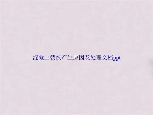 混凝土裂纹产生原因及处理(共42张PPT)