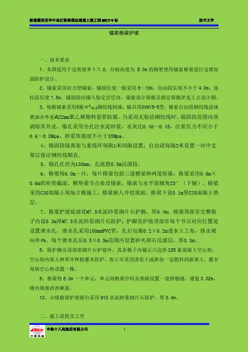 锚索格梁护坡