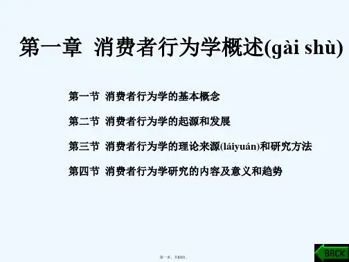 最新消费者行为学第一章消费者行为学概述精品课件