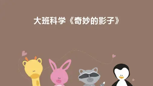 幼儿园大班科学活动《奇妙的影子》教学课件