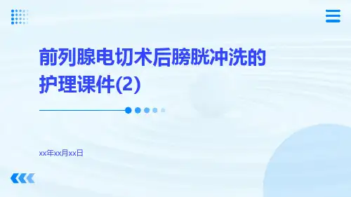 前列腺电切术后膀胱冲洗的护理课件(2)