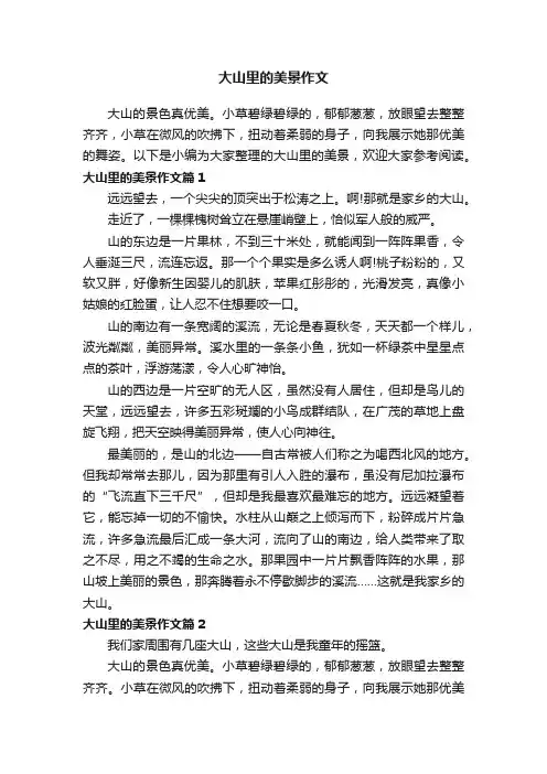 大山里的美景作文