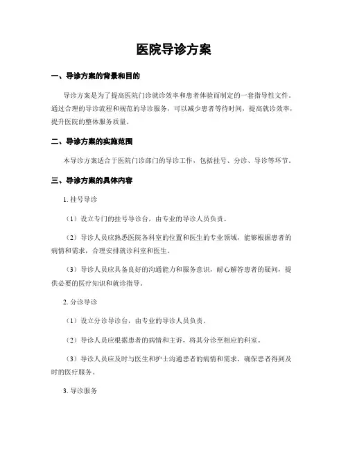 医院导诊方案