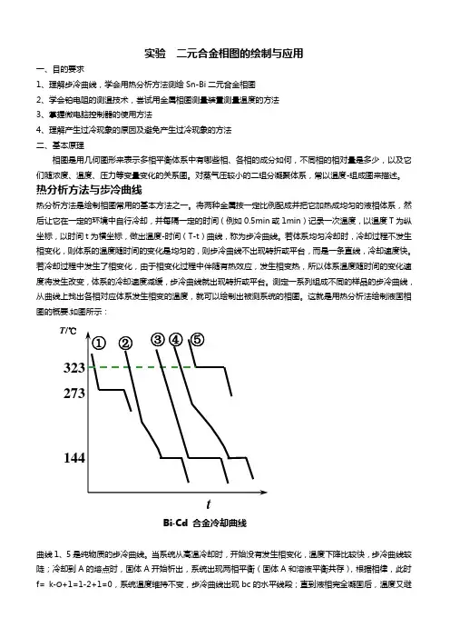 二元合金相图的绘制与应用