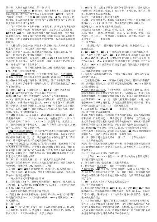 世界现代史笔记