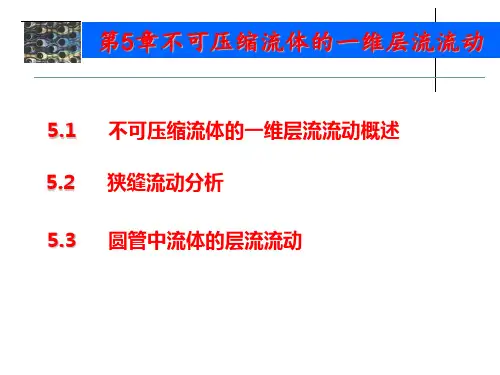 第5章 不可压缩流体的一维层流流动