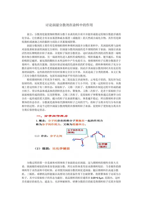 赫明玉-浅谈润湿分散剂