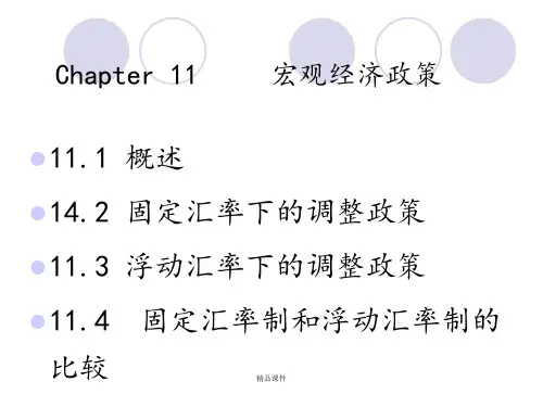 国经第十一章开放经济条件下的宏观经济政策效果.ppt课件