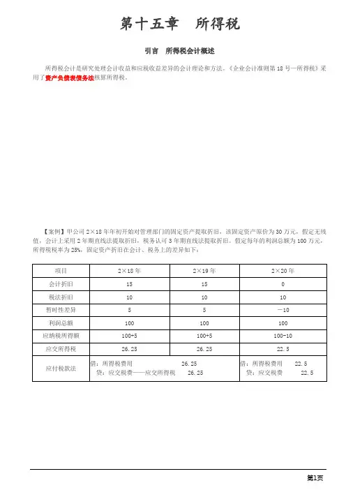 会计职称-中级实务-第十五章 所得税(31页)