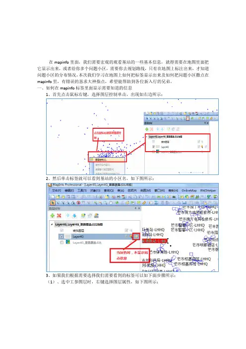 mapInfo的基本使用1——标签显示及撒点图示