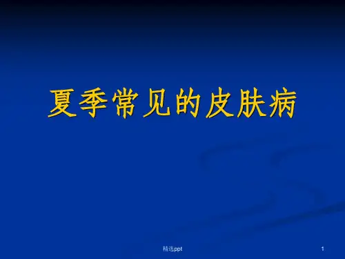 夏季常见的皮肤病PPT课件