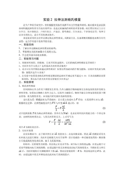 拉伸法测杨氏模量