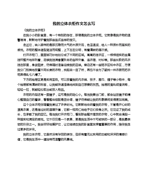 我的立体衣柜作文怎么写