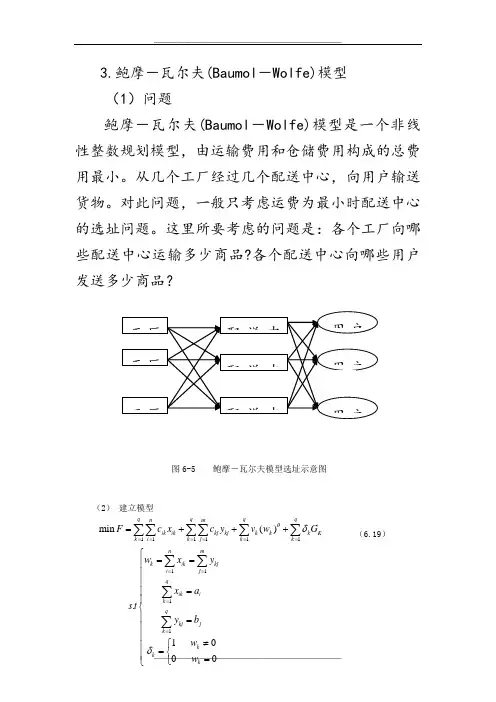 鲍摩-瓦尔夫(Baumol-Wolfe)模型