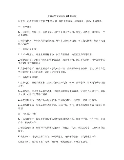 做酒营销策划方案ppt怎么做