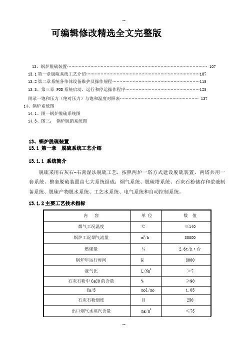 【2024版】脱硫系统运行规程