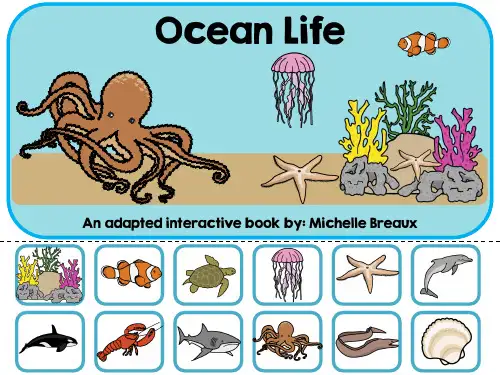 海洋生物  宝宝安静书 早教 打印素材