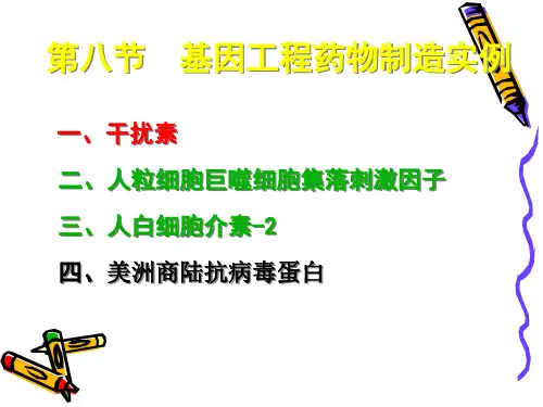 生物制药 第三章 基因工程制药 基因工程药物制造实例和质量控制