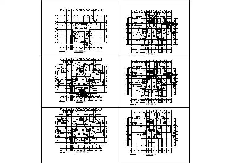 6层住宅楼全套建筑施工CAD设计详图