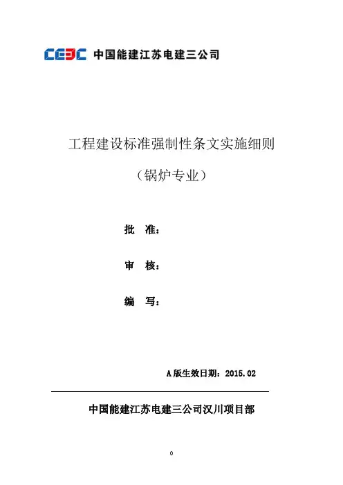 锅炉专业强制性条文实施细则.