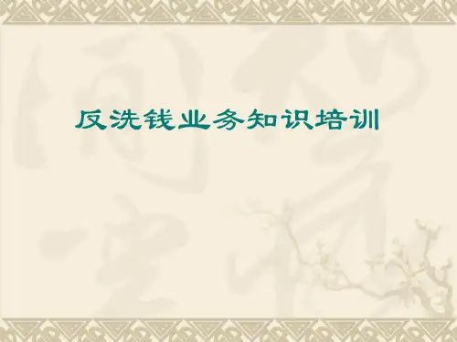 反洗钱业务知识培训