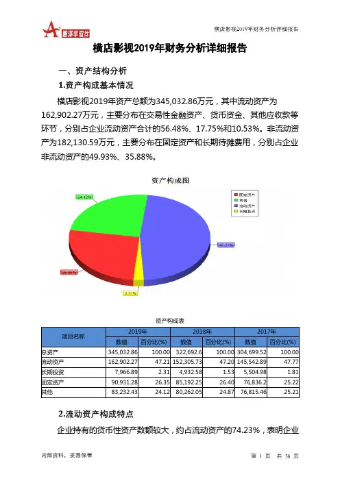 横店影视2019年财务分析详细报告