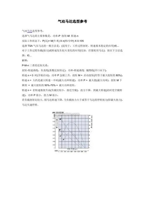 气动马达选型参考