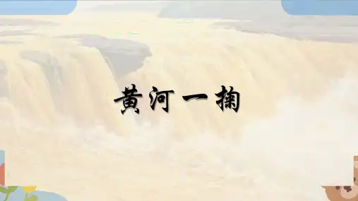 初中语文阅读题《黄河一掬》
