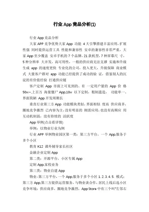 行业App竞品分析(1)
