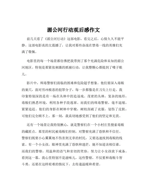 湄公河行动观后感作文