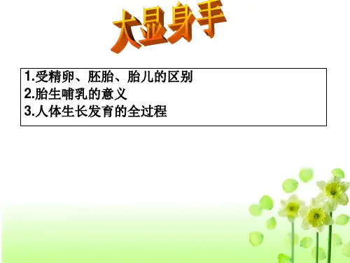 初中生物优质课件【青春期发育】