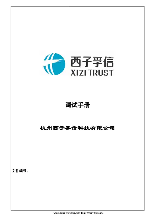 西子孚信调试
