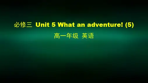 高一英语(外研版)-必修三 Unit 5 What an adventure (5)-2ppt课件