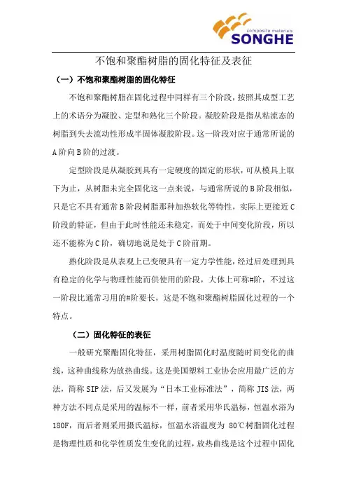 不饱和聚酯树脂的固化特征及表征