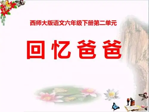 《回忆爸爸》 精品PPT课件2(共13张)