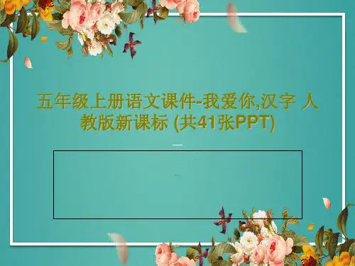 五年级上册语文课件-我爱你,汉字 人教版新课标 (共41张PPT)PPT共42页
