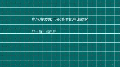 配电箱内部配线图文培训教材(配电箱安装及空开及导线安装)