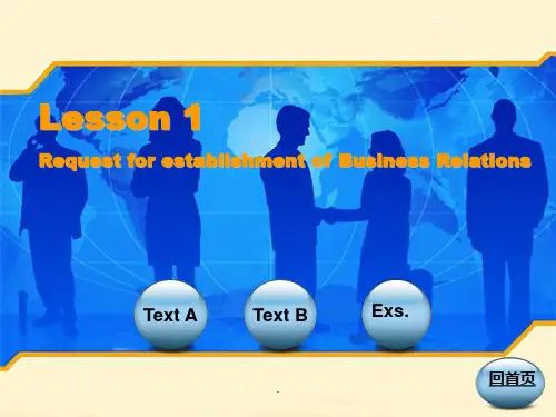 新编国际商务英语函电教学资料lesson1PPT课件