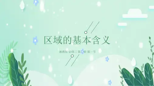 高中地理 湘教版必修三1.1区域的基本含义(共28张ppt)