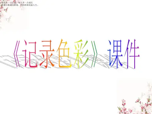 (六下)美术优秀课件-3《记录色彩》 人教新课标 PPT(17页)